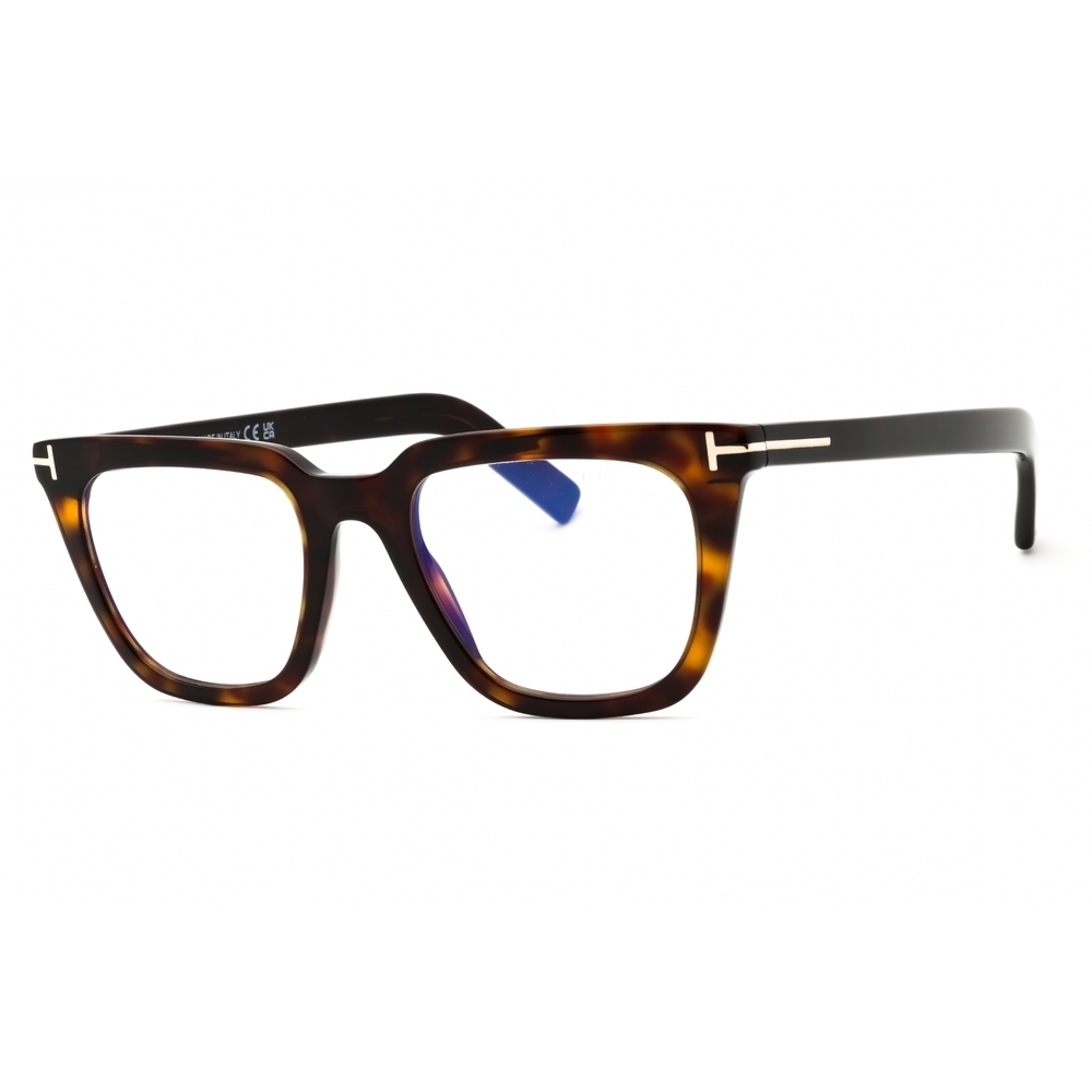 NWT Tom Ford FT5963 Dark Havana Rectangle 50mm Eyeglasses
